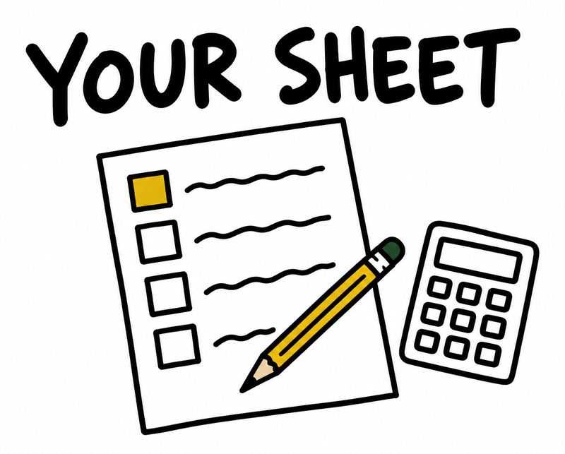 Doodle: your one-page sheet with a pencil and a calculator